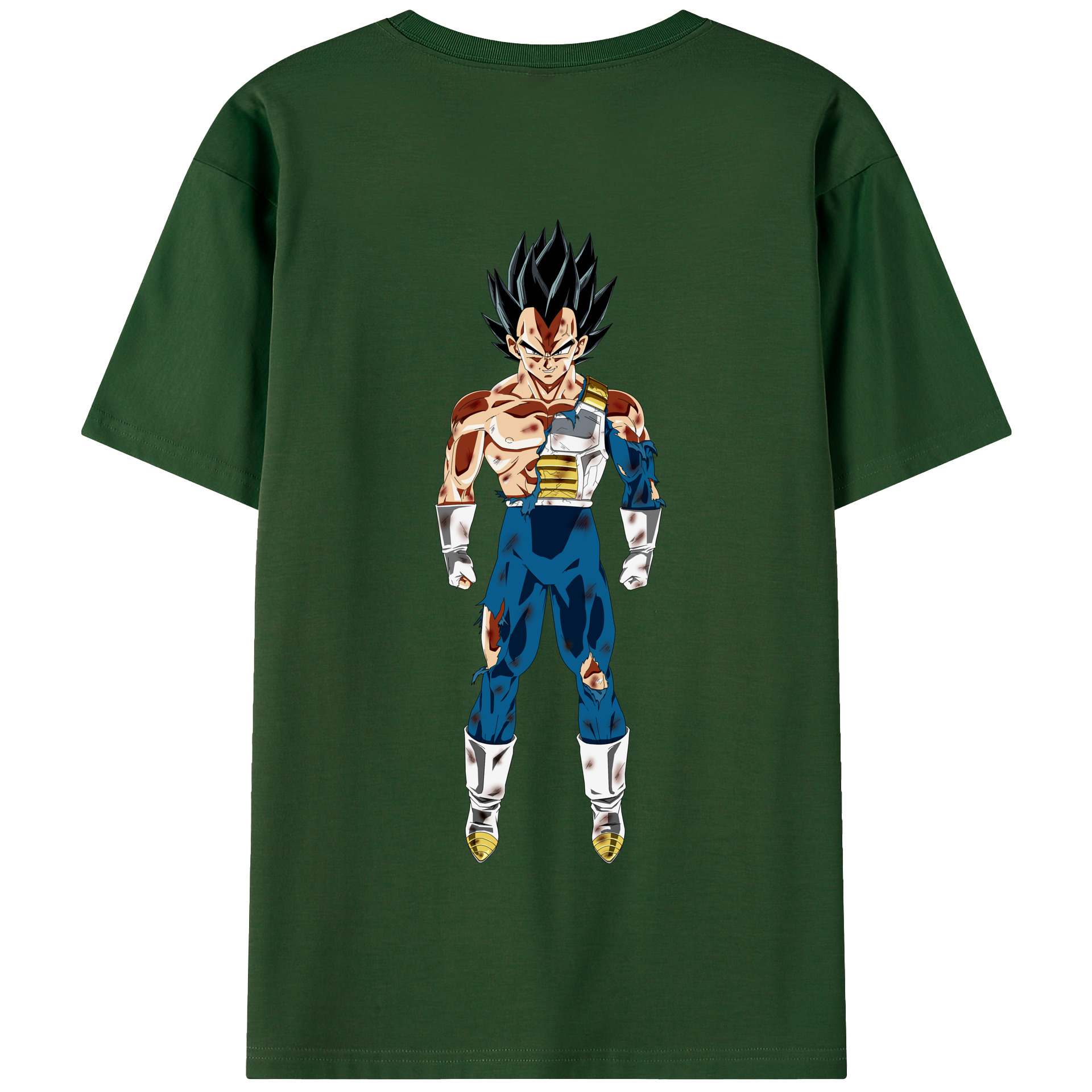 （画像用） ドラゴンボール ベジータ四世（Bejīta Yonsei）DRAGON BALL Vegeta IV 綿100％半袖Tシャツ（背面プリント）